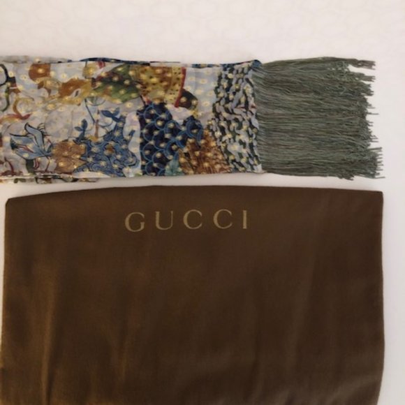 Gucci Forest Print Silk Chiffon Dress - Picture 4 of 8